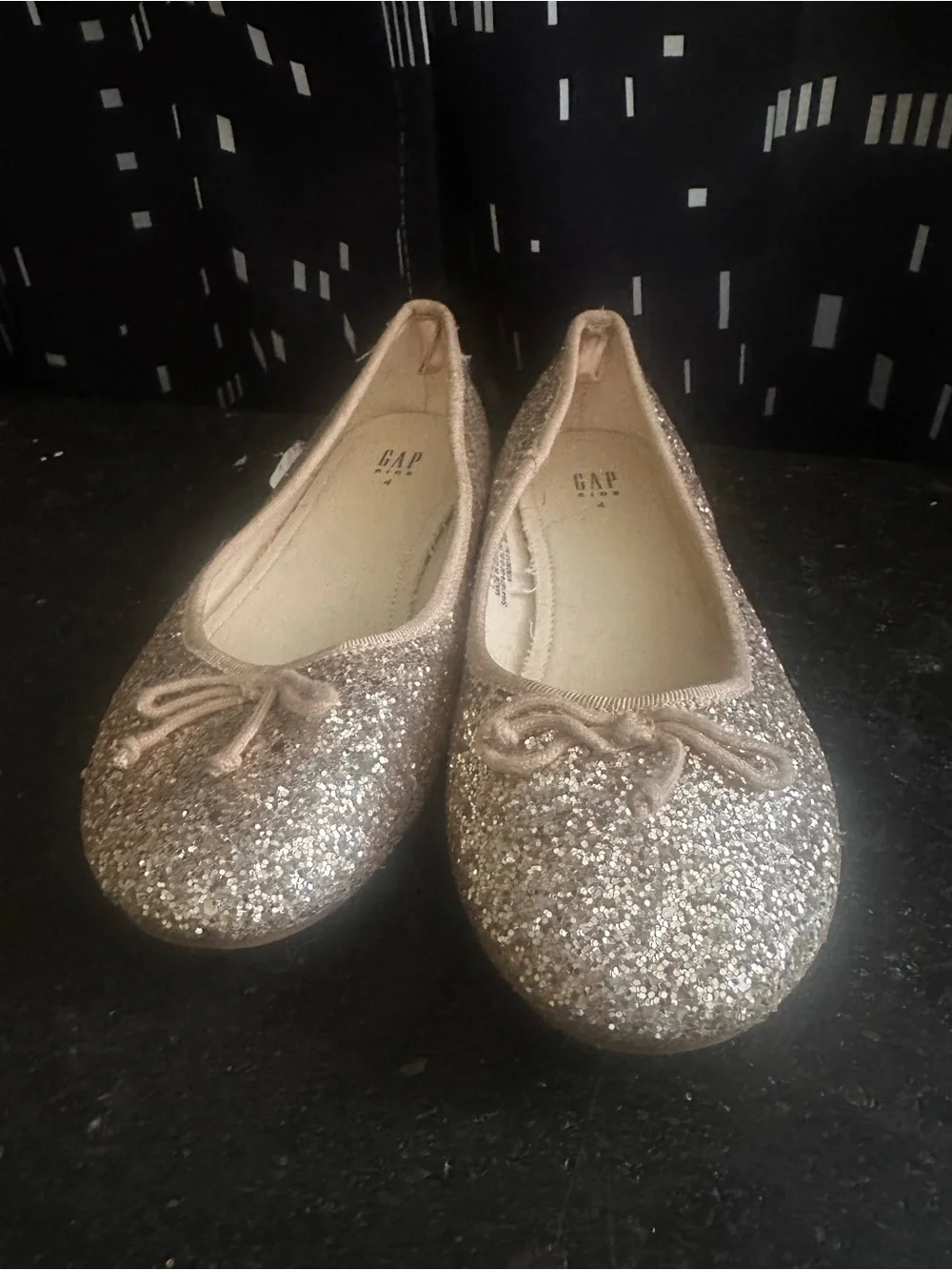 GAP Kids Glitter Ballet Flats - Pink Gold